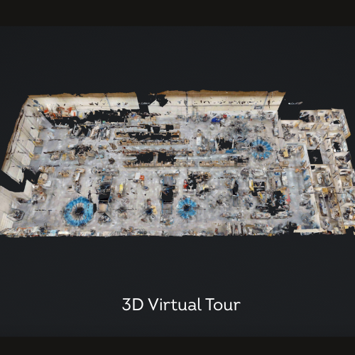 3D virtual Tour of 1135 Screen Print/Receiving/Operations